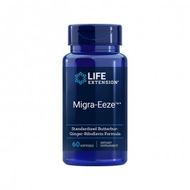 Life Extension MIGRA-EEZE Standardized Butterbur- Ginger- Riboflavin 60 Caps