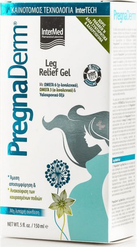 Intermed Pregnaderm Leg Relief Gel, Γέλη Ανακούφισης Κουρασμένων Ποδιών 150ml