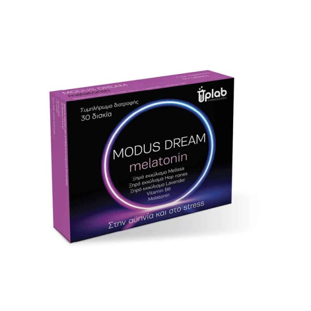 Uplab Modus Dream Melatonin Συμπλήρωμα Διατροφής με Μελατονίνη για Ευκολότερο Ύπνο  30 δισκία