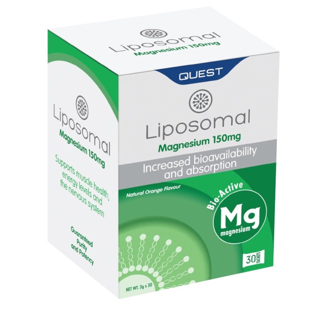 Quest Liposomal Magnesium Λιποσωμικό Μαγνήσιο Αυξημένης Απορρόφησης 150mg , 30saches