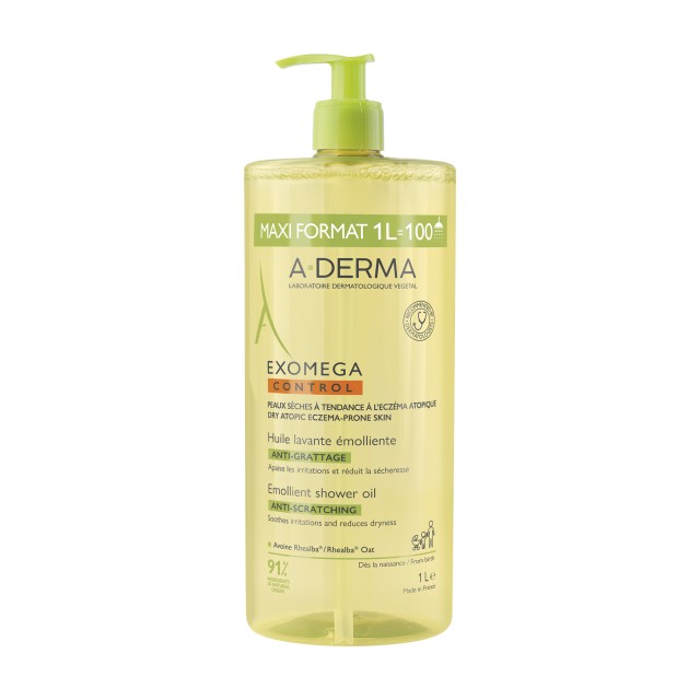 A-Derma Exomega Control Μαλακτικό Έλαιο Καθαρισμού κατά του Αισθήματος Κνησμού 1000ml