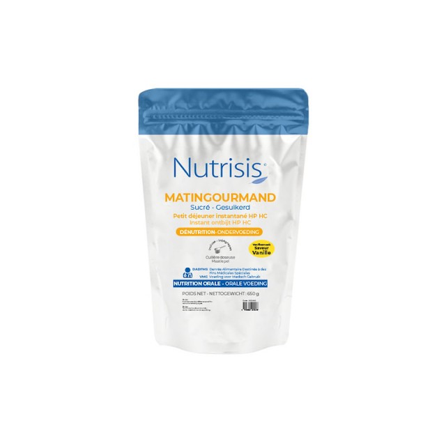Nutrisis Matin Gourmand Biscuit Υπερθερμιδικό Υπερπρωτεϊνούχο Σκεύασμα σε Μορφή κρέμας με Γεύση Βανίλια 650 gr