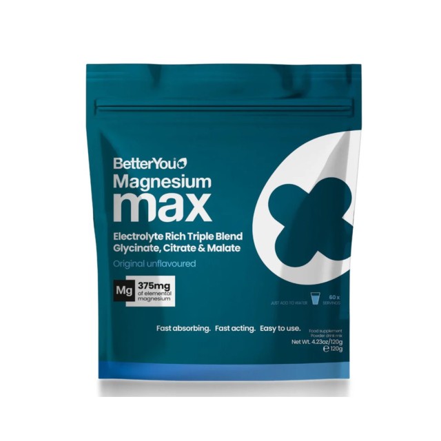 BetterYou Magnesium Max σε Μορφή Σκόνης 3 σε 1 120g