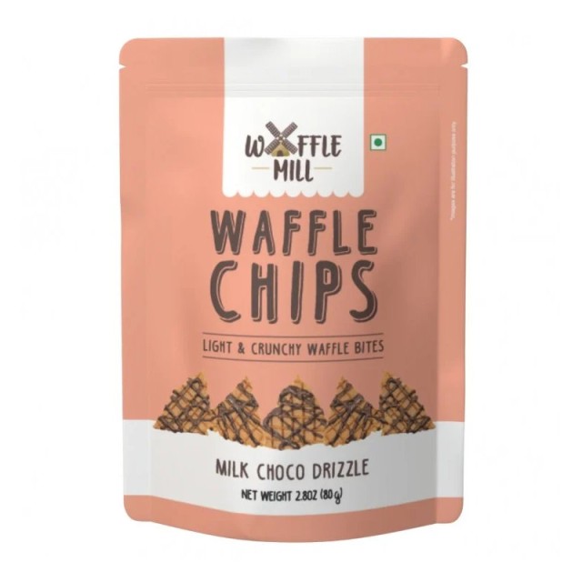 Βιο-Υγεία Waffle Mill Waffle Chips Βαφλάκια με Γεύση Σοκολάτα Γάλακτος 80gr