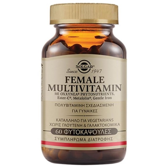 Solgar Female Multivitamin Συμπλήρωμα Διατροφής για Γυναίκες 60 φυτοκάψουλες