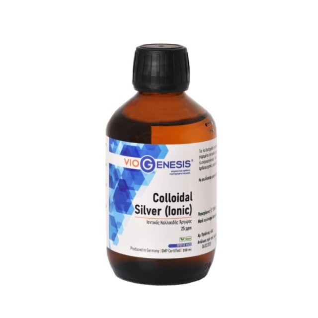 VioGenesis Colloidal Silver Κολλοειδής Άργυρος 25ppm 200ml