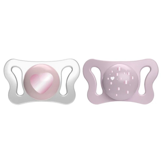 Chicco Physio Forma Micro Πιπίλα Σιλικόνης Ροζ για Νεογέννητα 0-2m 2 τεμάχια
