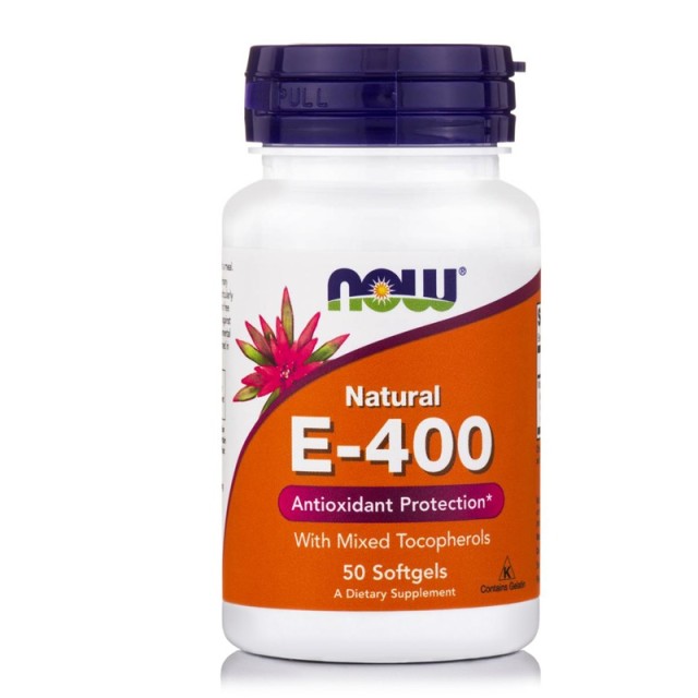 Now E400 IU, Mixed Tocopherols / Unesterified 50 μαλακές κάψουλες
