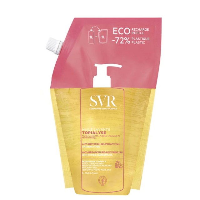 SVR Topialyse Eco-Refill Huile Lavante Έλαιο Καθαρισμού Προσώπου & Σώματος για Ξηρό & Ευαίσθητο Δέρμα, Ανταλλακτικό  1lt
