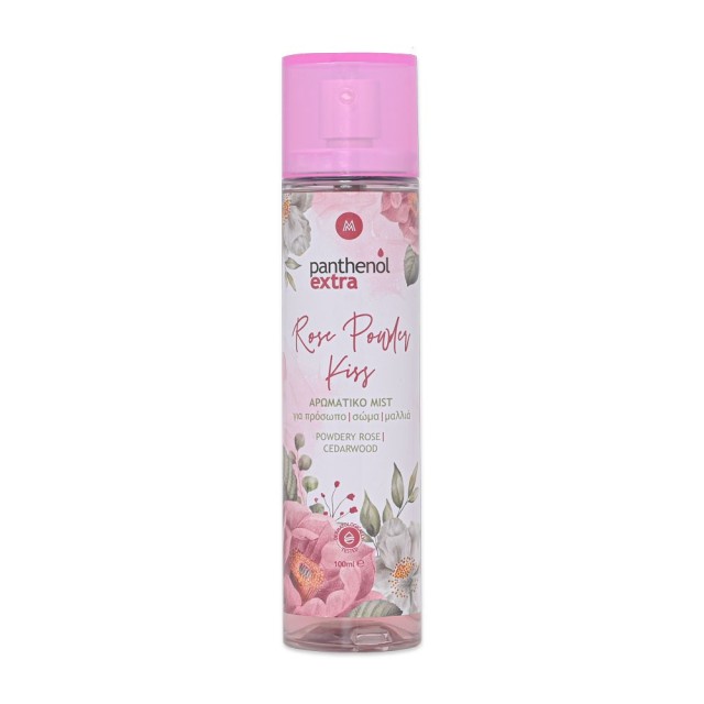 Panthenol Extra Rose Powder Kiss Μist Αρωματικό Mist για Πρόσωπο, Σώμα και Μαλλιά 100ml