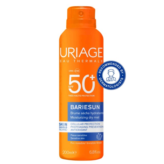 Uriage Bariesun Hydrating Dry Mist Ενυδατικό Αντηλιακό Σπρέι Σώματος με Δείκτη Προστασίας SPF50+ 200 ml