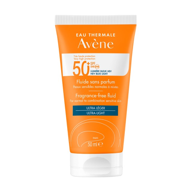 Avène Fluid SPF 50+ Λεπτόρρευστη Αντηλιακή Κρέμα Προσώπου χωρίς Άρωμα για το Κανονικό/Μικτό Δέρμα 50ml