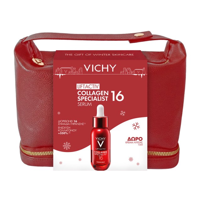 Vichy Promo Pack Liftactiv Collagen Specialist 16 Serum 30ml και Δώρο Liftactiv Collagen Specialist 16 Κρέμα Νύχτας 15ml 1τεμ