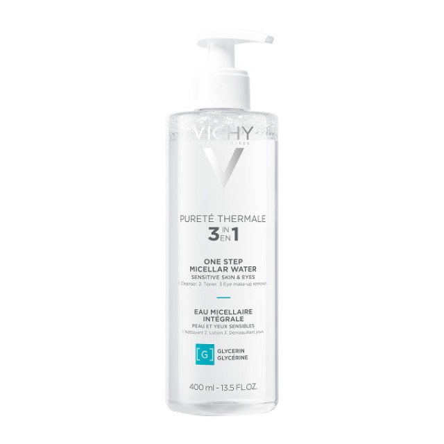 Vichy Purete Thermale Micellar Water 3 σε 1 Καθαριστικό Νερό Ντεμακιγιάζ 400ml