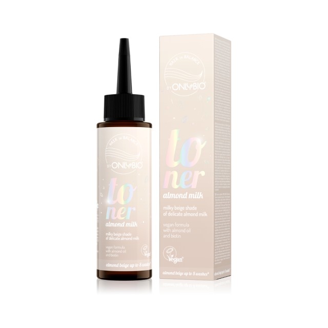 Onlybio Toner Μαλλιών Γάλα Αμυγδάλου Κρεμώδης & Γαλακτώδης Μπεζ Απόχρωση 100ml