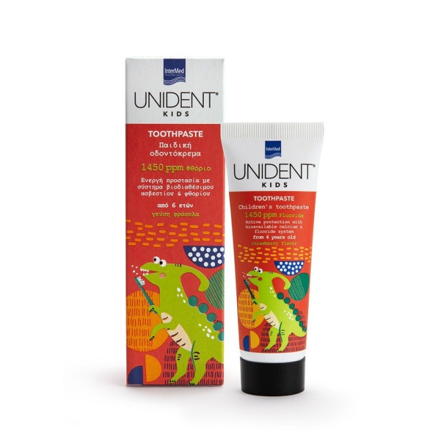 Unident Kids Toothpaste 1450ppm Παιδική Οδοντόκρεμα με Ασβέστιο και Φθόριο 50ml