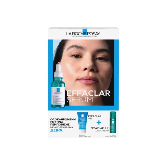La Roche-Posay Promo Pack Effaclar Serum Ορός κατά των Επίμονων Ατελειών με Δώρο Effaclar Gel 50ml & Effaclar A.Z Gel-Cream 3ml