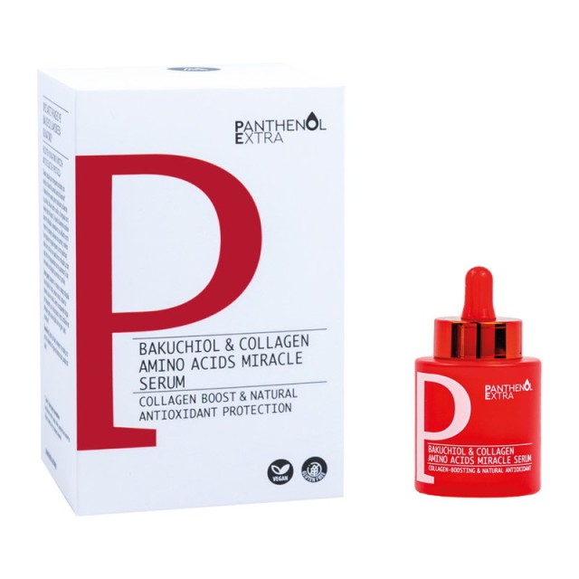 Panthenol Extra Bakuchiol & Collagen Amino Acids Miracle Serum Πλούσιος Κρεμώδης Ορός Αντιγήρανσης και Θρέψης 30ml