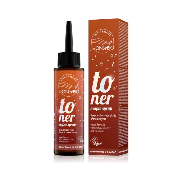 Onlybio Toner Μαλλιών Maple Syrup Βαθιά Κεχριμπαρένια Απόχρωση 100ml