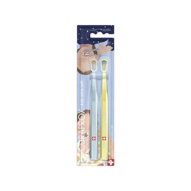 Curaprox Kids Ultra Soft Limited Edition Πολύ Μαλακή Οδοντόβουρτσα για Παιδιά 4-12ετών, 2 τεμάχια