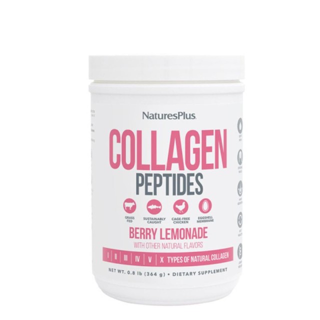 Natures Plus Collagen Peptides Berry Lemonade 364g