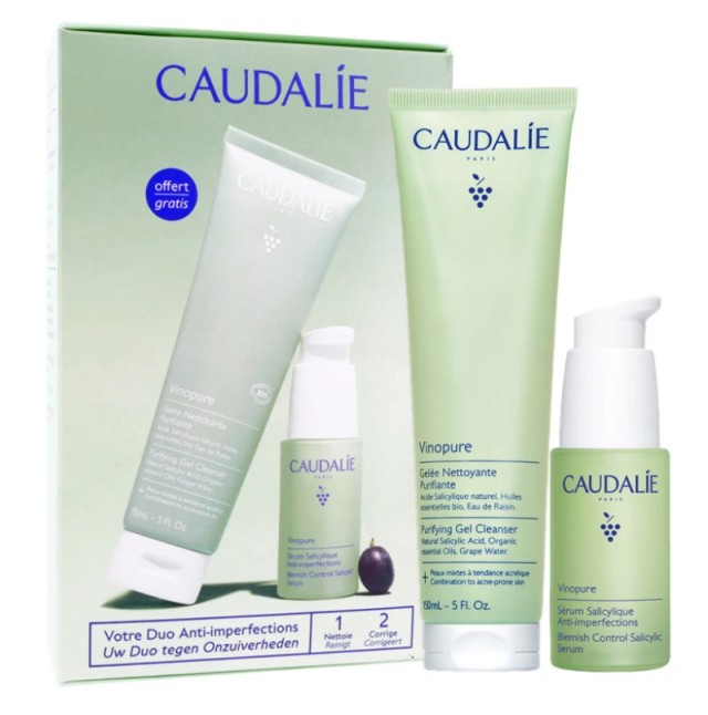 Caudalie Promo Pack Vinopure Blemish Control Salicylic Serum 30ml & Gel Καθαρισμού 150ml