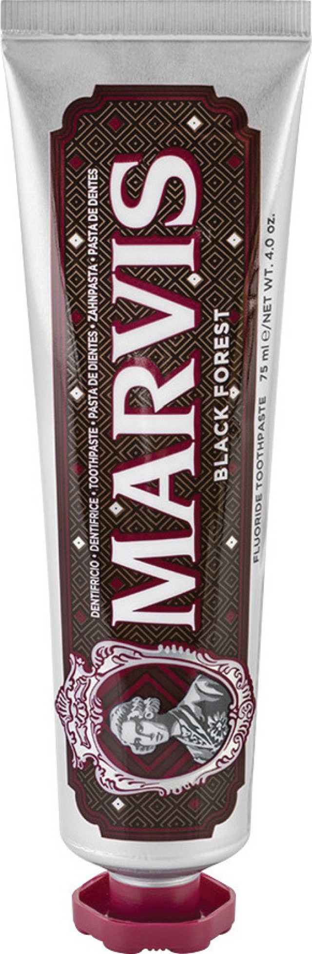 Marvis Black Forest Mint Toothpaste Οδοντόκρεμα με Γεύση Μαύρη Σοκολάτα & Κεράσια, 75ml