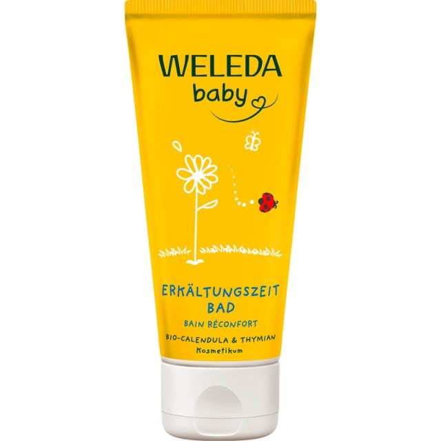 Weleda Baby Calendula Cold Time Bath Αφρόλουτρο κατά του Κρυολογήματος με Καλέντουλα & Θυμάρι, 75ml