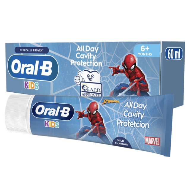 Oral-B Kids Οδοντόκρεμα Frozen 6+ Μηνών - 6 Ετών Spiderman 60ml