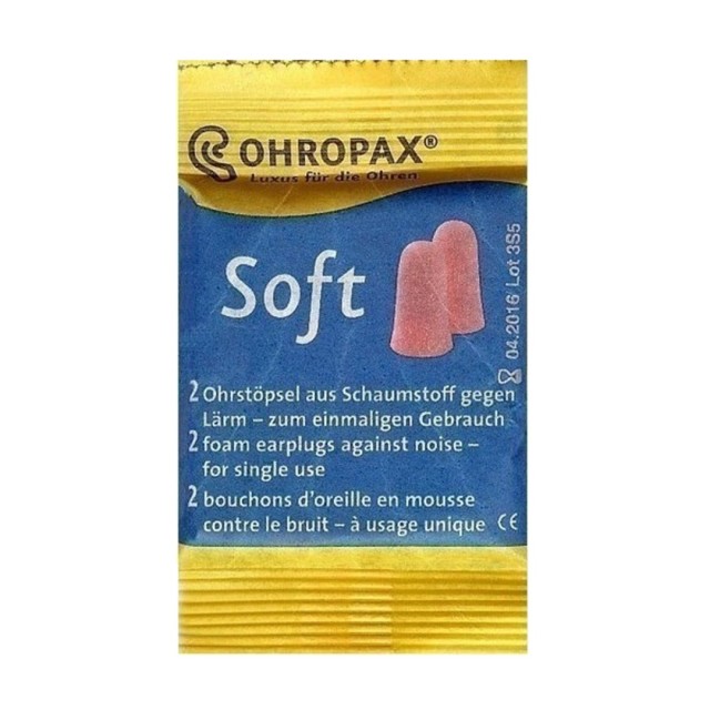 Ohropax Soft Αφρώδεις Ωτοασπίδες, σε Ροζ Χρώμα 2τμχ