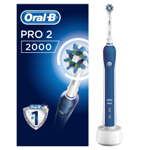 Oral-B Pro 2 2000 Ηλεκτρική Οδοντόβουρτσα με Ορατό Αισθητήρα Πίεσης 1 τεμ.