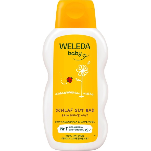 Weleda Baby Good Night Bath Βρεφικό Αφρόλουτρο Με Καλέντουλα και Λεβάντα 200ml