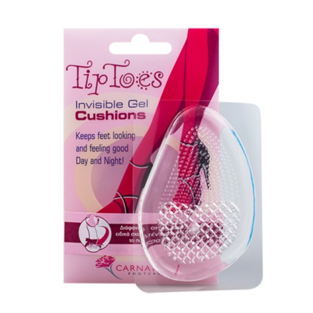 Carnation Tip Toes Invisible Gel Cushions Διάφανοι Πάτοι Σιλικόνης 1 Ζευγάρι