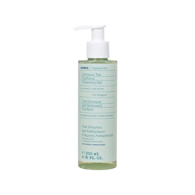 Korres Olympus Tea Gel Καθαρισμού για Ρύθμιση Λιπαρότητας 200ml