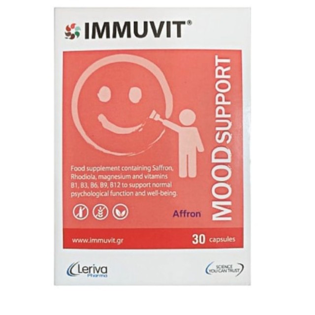 Leriva Pharma Immuvit Mood Support για την Φυσιολογική Ψυχολογική Λειτουργία 30caps
