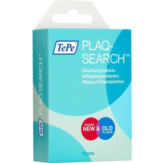TePe Plaq Search με Χρωματικούς Παράγοντες για τον Εντοπισμό της Οδοντικής Πλάκας 10 δισκία