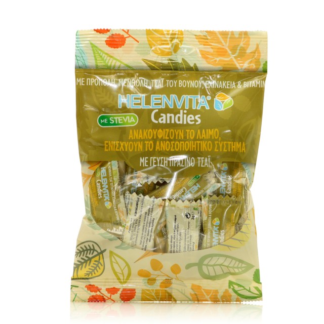 Helenvita Candies Πράσινο Τσάι Καραμέλες Πράσινο Τσάι 60gr 20τμχ