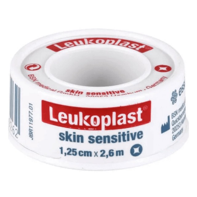 Leukoplast Skin Sensitive Αυτοκόλλητη Επιδεσμική Ταινία 1.25cmx2.6m, 1 τεμάχιο