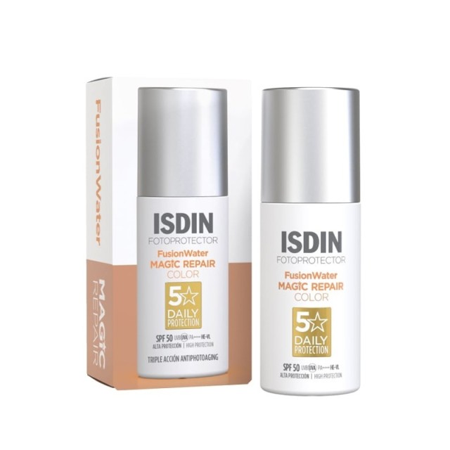 Isdin Fotoprotector Fusion Water Magic Repair Color SPF50 Αντηλιακό Προσώπου με Χρώμα 50ml