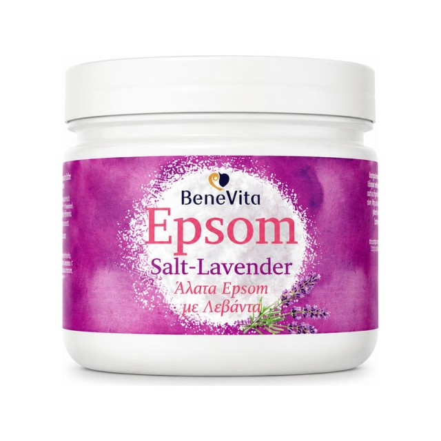 BeneVita Epsom Salt & Levender Άλατα Μπάνιου για Χαλαρωτικό Μπάνιο και Ποδόλουτρο  500g