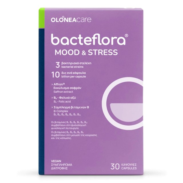 Bacteflora Mood & Stress για τη Διάθεση και τη Διαχείριση του Stress, 30 κάψουλες