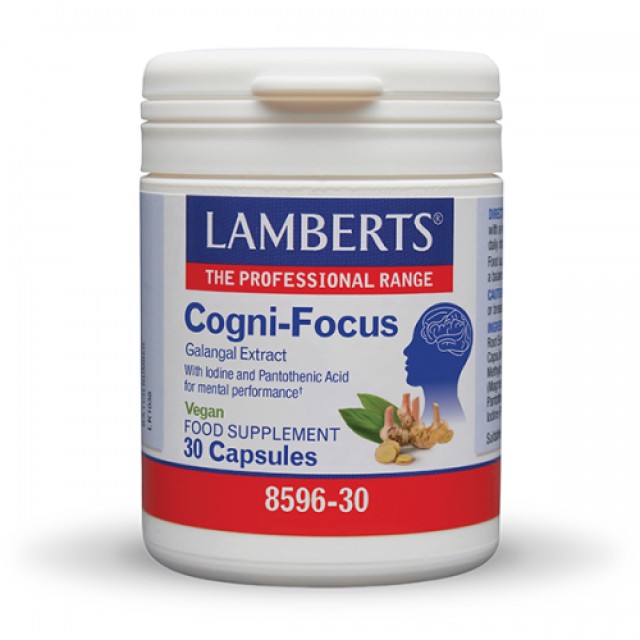 Lamberts Cogni Focus Galangal Exract για Βελτίωση της Πνευματικής Εγρήγορσης & Συγκέντρωσης, 30caps