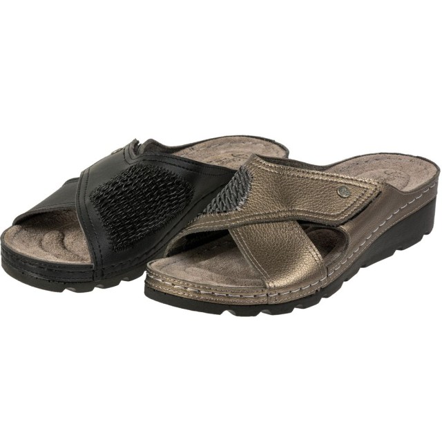 Steps Med Γυναικεία Ανατομική Καλοκαιρινή Παντόφλα Μαύρη Ν38 (2553)