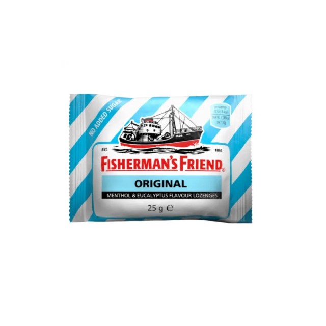 Fishermans Friend Καραμέλες για τον Πονόλαιμο με Γεύση Μινθόλης και Ευκάλύπτου Χωρίς Ζάχαρη 25 γραμμάρια
