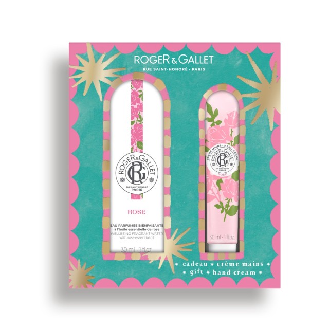 Roger&Gallet Xmas Pack Rose Άρωμα Eau Parfumée Bienfaisante 30ml & ΔΩΡΟ Κρέμα Χεριών Rose 30gr