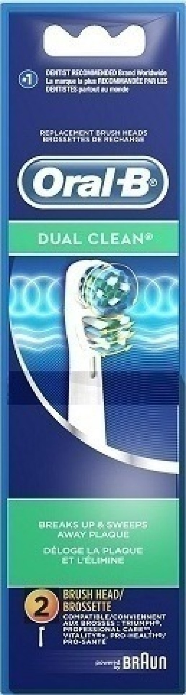 ORAL-B Dual Clean Ανταλλακτικά Βουρτσάκια Ηλεκτρικής Οδοντόβουρτσας 2τμχ
