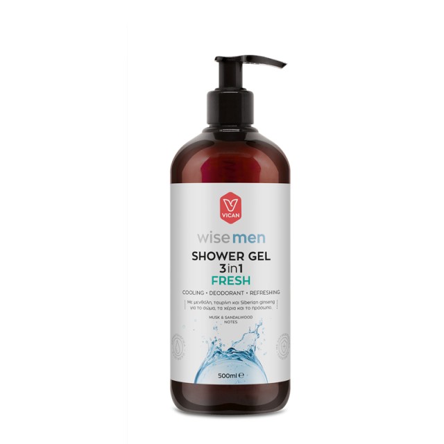 Vican Wise Men Shower Gel Fresh Ανδρικό Αφρόλουτρο 500ml