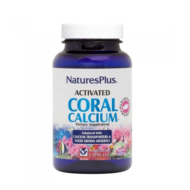 Natures Plus Activated Coral Calcium 90 φυτικές κάψουλες