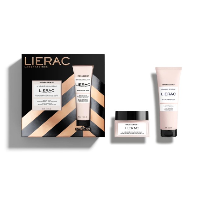 Lierac Xmas Pack Hydragenist Rehydrating Radiance Cream Κρέμα Προσώπου για Ενυδάτωση + Λάμψη για Κανονικές - Ξηρές Επιδερμίδες 50ml + Masque Repulpant Μάσκα Επαναπύκνωσης - Λάμψης 75ml