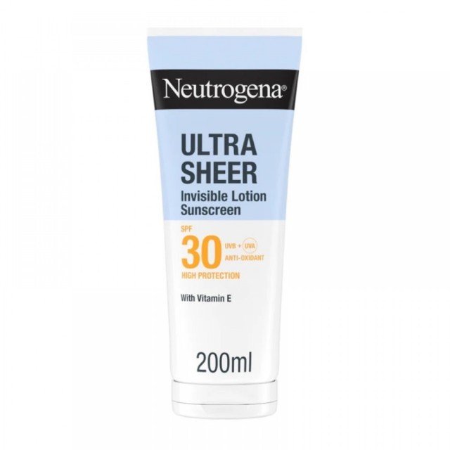 Neutrogena Ultra Sheer Invisible Hydration Body Lotion Sunscreen SPF30 Αντηλιακή Λοσιόν, 200ml